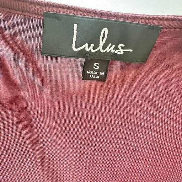 Lulus Dulcet Washed Purple Surplice Midi Dress Knit Tulip Hem Faux Wrap Size S - Picture 10 of 10